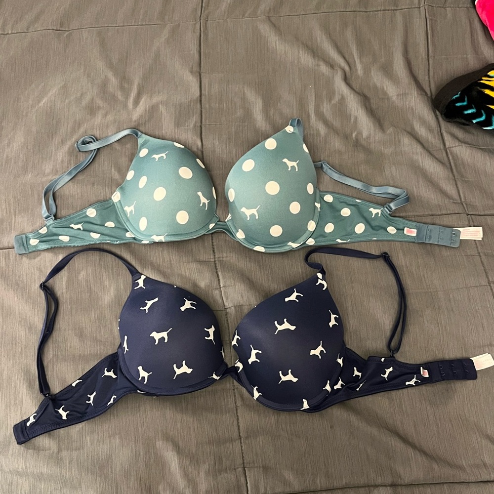 Pink push up bras